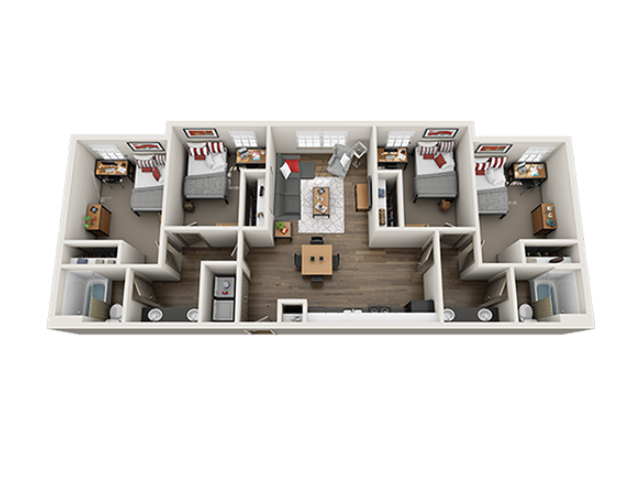 4X2 UP Floor plan