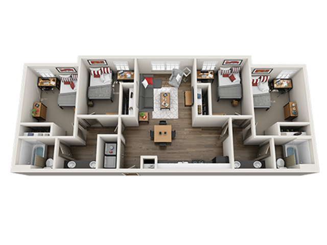 4X2 Floor plan
